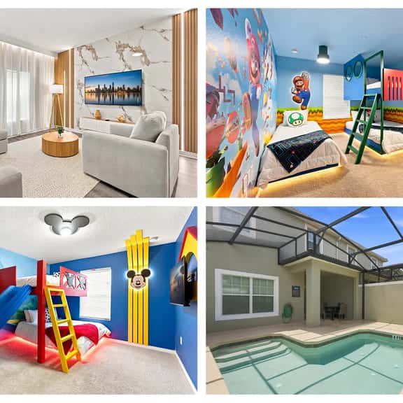 Mickey & Mario Luxury Retreat, private pool - Image 1