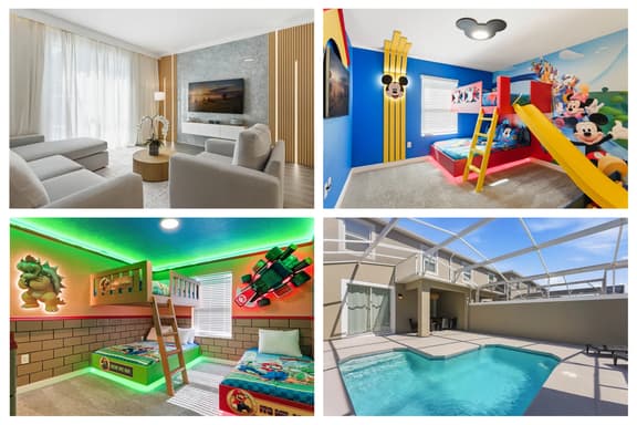 Chic Family Retreat, Pool, Mario and Mickey Rooms